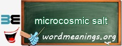 WordMeaning blackboard for microcosmic salt